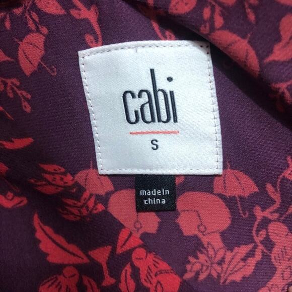 Cabi Purple & Red Floral Sleeveless Blouse Womens S Boho Preppy Office Girly - Picture 4 of 6